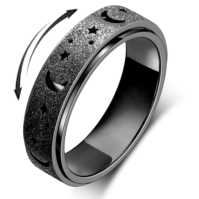 Anxiety Stainless Women Fidget Spinner Ring